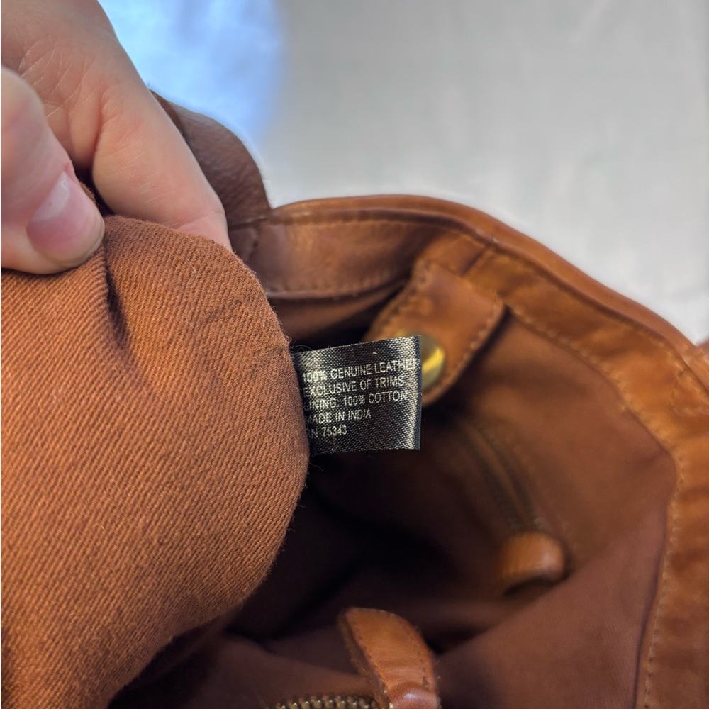 Bottega Style Woven Genuine Leather Tote Bag Brown Leather Shoulder Tote - Picture 6 of 10